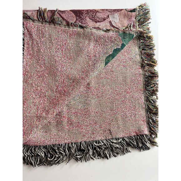 ARLETA PECH "Dancing Flamencos" Floral 100% Cotton Woven Tapestry Throw Blanket - Picture 8 of 12